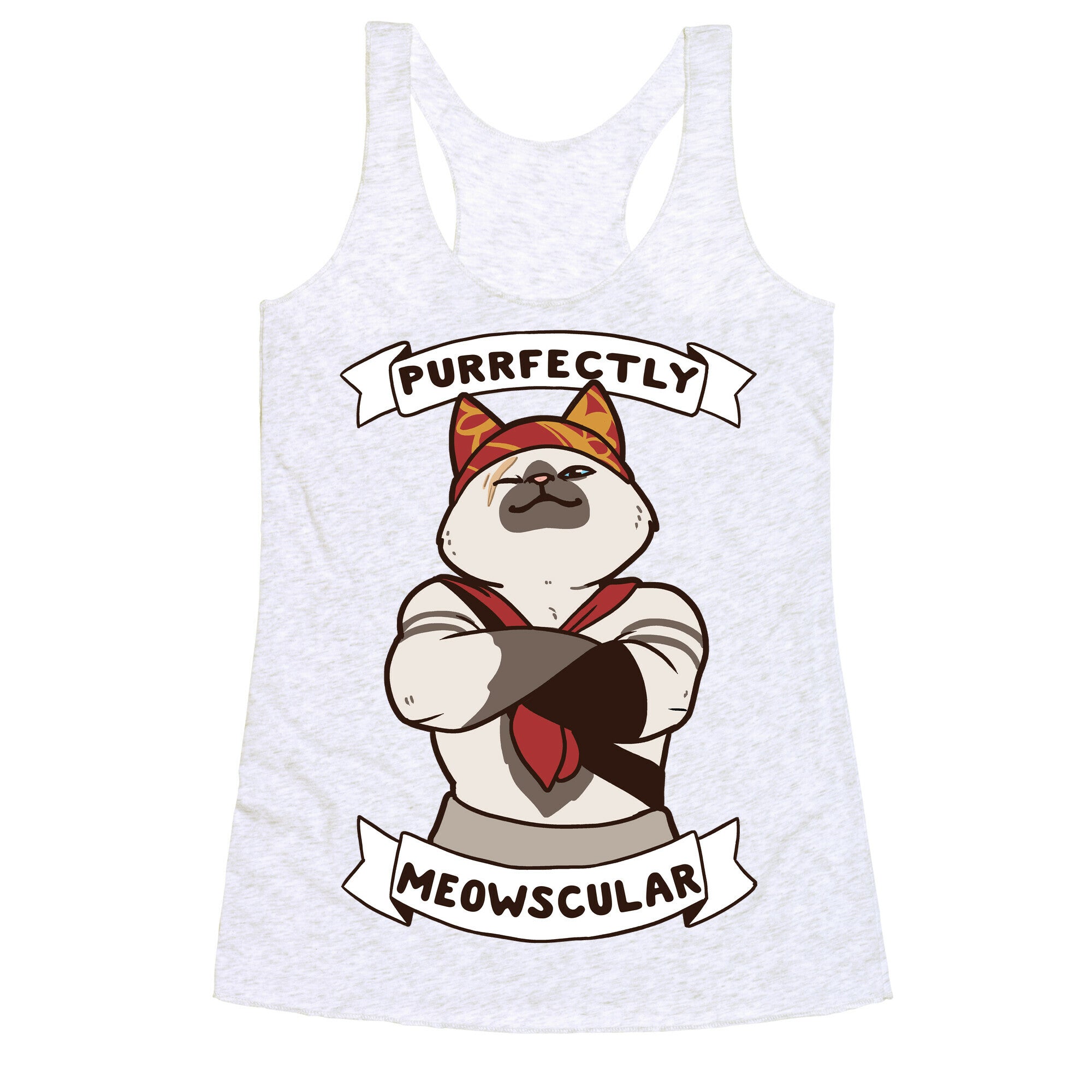 Purrfectly Meowscular Racerback Tank